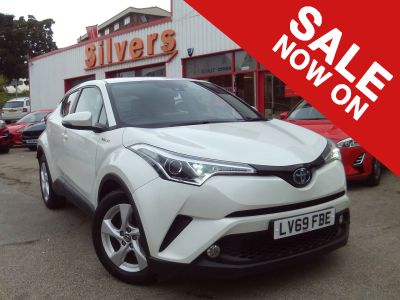 Toyota C-HR 1.8 Hybrid Icon 5dr CVT -Tech + Leather Pack Hatchback Petrol / Electric Hybrid WhiteToyota C-HR 1.8 Hybrid Icon 5dr CVT -Tech + Leather Pack Hatchback Petrol / Electric Hybrid White at Silvers Pontefract